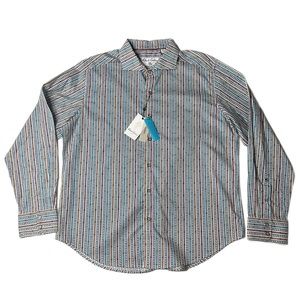 NWT Robert Graham Final Edit Long Sleeve Tailored Fit Dress Shirt XXL 2XL